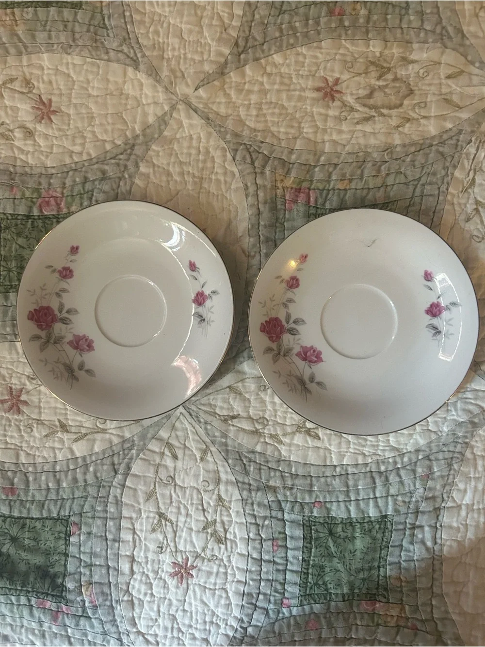 Two Ornate Tea Plates